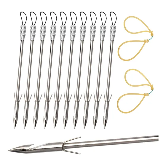 Kit 10 Dardo 2 Elástico Atiradeira Estilingue Spincast Pesca