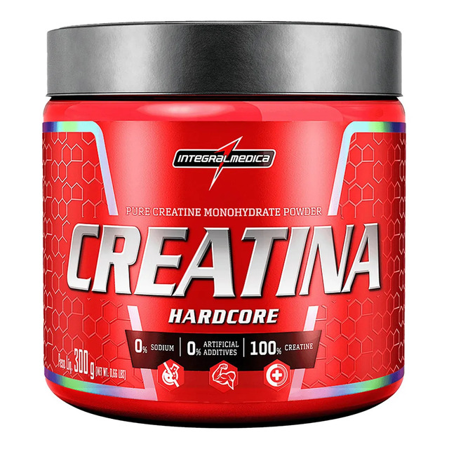 Creatina Hardcore 100% Pura Integralmédica Vencimento07/2026 Neutro