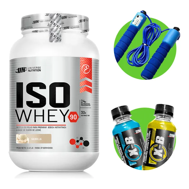 Iso Whey 1.2kg Proteína Un Vainilla + Regalos