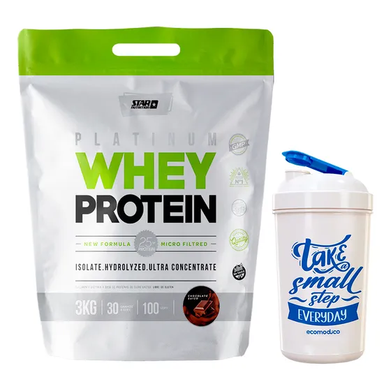 Whey Protein 3 Kg + Vaso Star Nutrition Masa Muscular