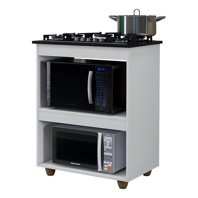 Armário Balcão De Cozinha Para Cooktop 4 Bocas Turim Kaiki C