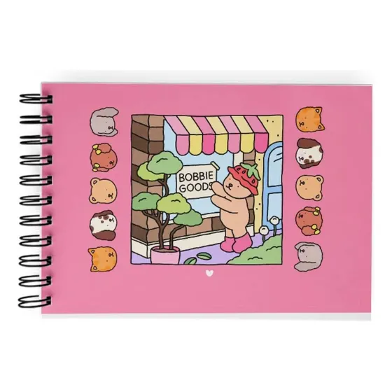 Livro Bobbie Goods 50 Paginas Para Colorir 2025 Em Português Capa Dura Cor rosa