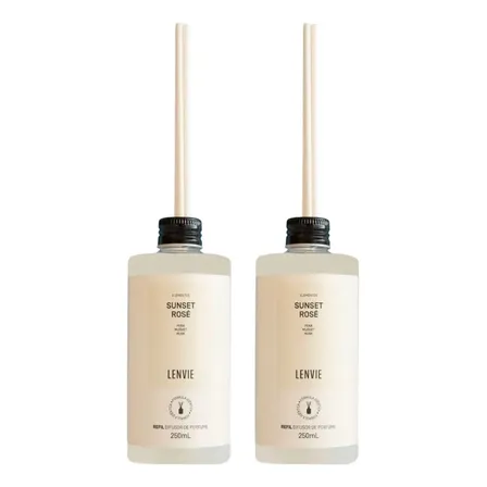 Refil Difusor Lenvie Sunset Rosé 250ml Kit 2 | Aromatizador
