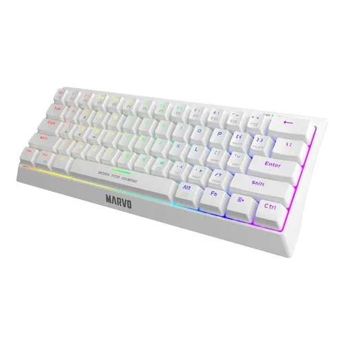 Mini Teclado Gamer Marvo Kg962 Mecánico 62 Teclas Usb 1.6m Color Del Teclado Blanco