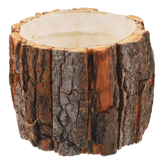 Cabilock Macetero De Madera, Macetero Rústico Pequeño Con Or