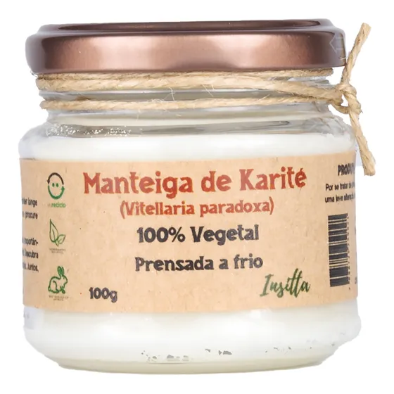 Manteiga De Karité 100% Pura E Vegana 100g Insitta