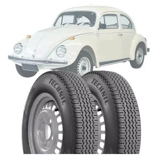 2 - Pneus Aro 15 Fusca 5.60-15 79p Technic T-300 6 Lonas