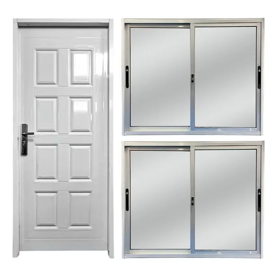 Promoción Dos Ventanas De Aluminio Y Puerta De Chapa Doble
