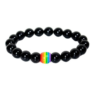 Pulsera Diseño Cuentas Arcoiris Con Bandera Lgbt Orgullo Pulsera Diseño Cuentas Arcoiris Con Bandera Lgbt Orgullo