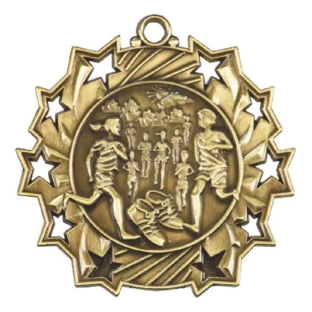 Medalla Cross Country Trofeo Deporte Equipo Cordon Gratis
