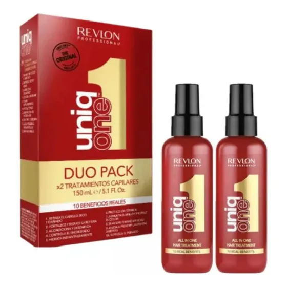 Pack 2 Revlon Uniq One 1 -  Cabello Con 10 Beneficios 150ml 