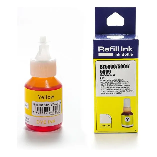 Tinta Bt5000 5001 5009y Amarillo Para Brother Dcp-t300
