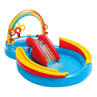 Piscina InflĂĄvel Playground Molhado Infantil Arco Ăris Intex Piscina InflĂĄvel Playground Molhado Infantil Arco Ăris Intex