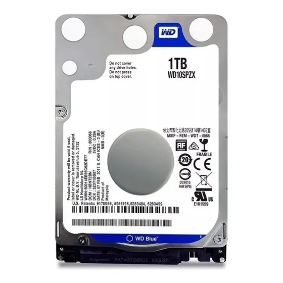 Disco Rígido Interno Western Digital 1 TB WD10SPZX Prateado