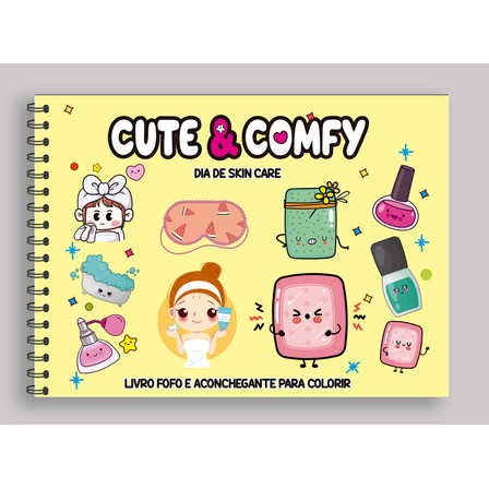 Cute & Comfy Super Special Edição 12 - Livro De Colorir Adulto - Dia De Skin Care - Capa Holográfica Cute & Comfy Super Special Edição 12 - Livro De Colorir Adulto - Dia De Skin Care - Capa Holográfica