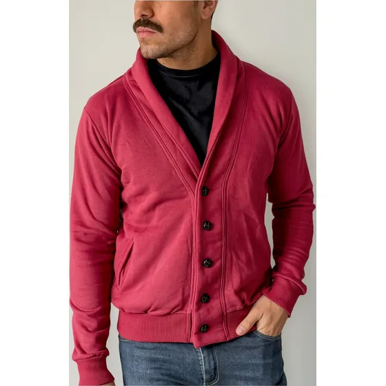 Cardigan Isu Algodón Hombre Frezado