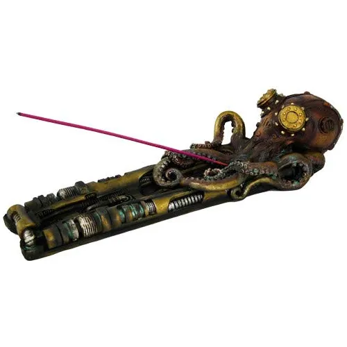 Steampunk Octopus Collectible Quemador Incienso Titular Inch