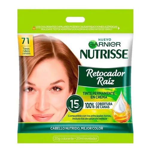 Tinte Garnier Nutrisse Tintura tono 71 rubios cenizos para cabello