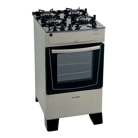 Cocina A Gas James C 690 V Titanium - Laser Tv