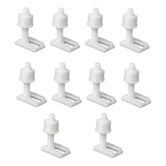 Ag 10 Tornillos Y Tuercas For Inodoros De Plástico Blanco