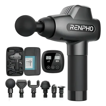 Pistola De Masaje 6 Modos Muscular Para Relajar Aliviar El Dolor Color Negro Portatil Pistola Masajeador Espalda De Cuello Pies Masajeadores Electricos Cuerpo Con Estuche Portátil Rf-gm168 Negro