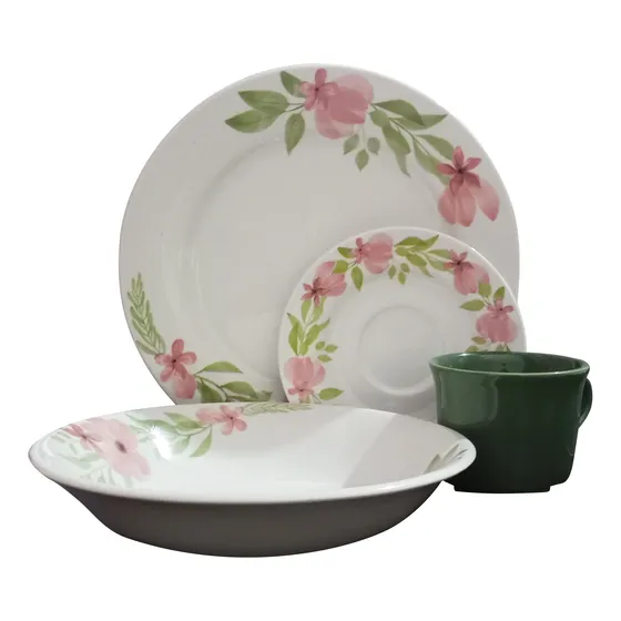 Juego De Vajilla Porcelana Corona 16 Piezas Danna Flores
