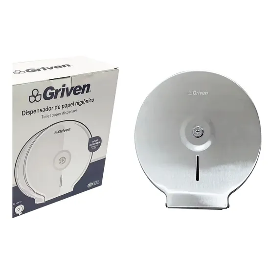 Dispensador De Papel Higiénico Acero Inox 9 Pulgadas Griven