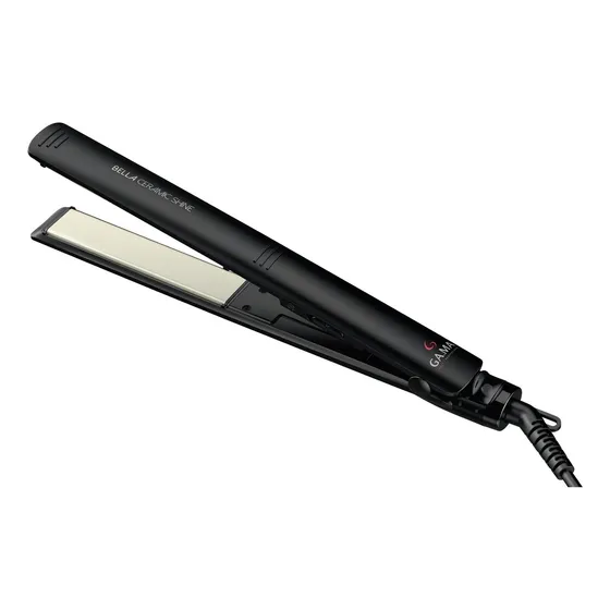 Planchita de pelo GA.MA Italy Elegance Bella Shine Ceramic Ion negra 220V
