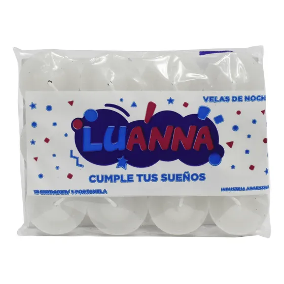 Vela De Noche X 10 Paquetes X 12 Unidades + Lata Porta Vela