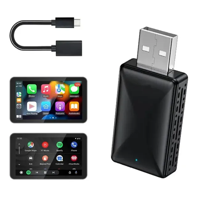 Adaptador Inalámbrico Car Play, 2 En 1 Android Auto
