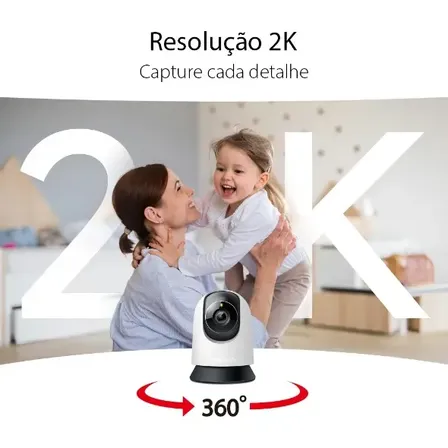 Câmera De Segurança Mc210 Wi-fi 2k Pan/tilt 360° Branco Merc Branco