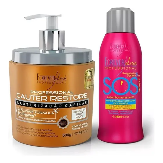 Forever Liss Sos Pré E Pós Quim 300g Cauterização 500g 