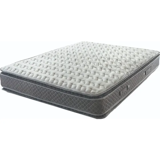 Colchón King de resortes Cannon Resortes Doral Pillow Top gris y negro - 200cm x 200cm x 33cm con doble pillow top