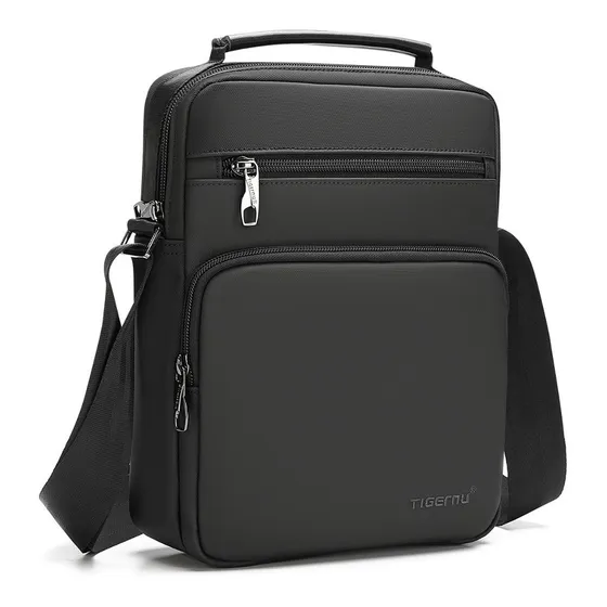 Bolsa Transversal Masculina Executivo Mochila Pequena Viagem Cor Preto