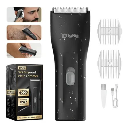 Enssu Aparador De Pelos Corporais Para Homens Cor Preto 127/220v
