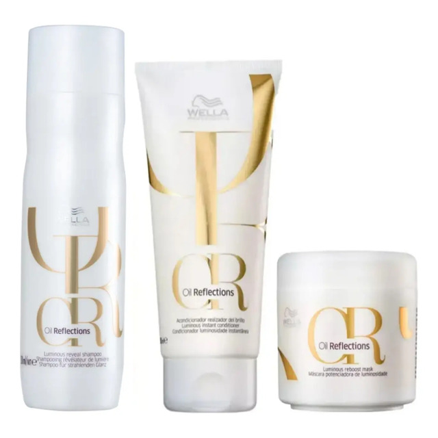 Kit wella Oil Reflections-sh 250 Ml+cond 200 Ml+másc 150 Ml Kit wella Oil Reflections-sh 250 Ml+cond 200 Ml+másc 150 Ml