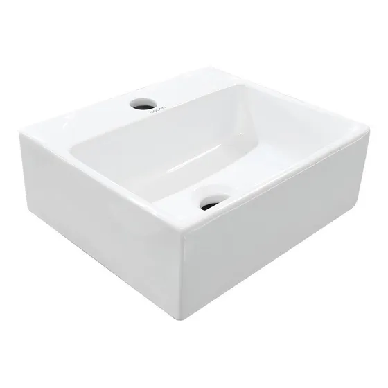 Pileta Baño Bacha De Apoyo Rect 33x29x12 Cerámicas Castro