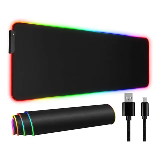 Mouse Pad Gaming Rgb Iluminado 80cm X 30cm Con Luz Led 