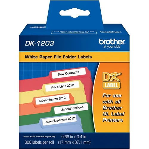 Etiquetas Precortadas Blancas Brother / Dk1203 Color Blanco