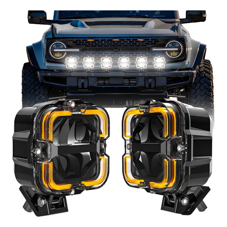 Par De Faros Led 4 Pulgadas 90w Alta Baja Drl Quadrabeam Pro Par De Faros Led 4 Pulgadas 90w Alta Baja Drl Quadrabeam Pro