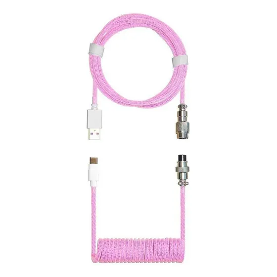 Cabo Duplo Enrolado Cooler Master Kb-cmz1 Magenta Rosa