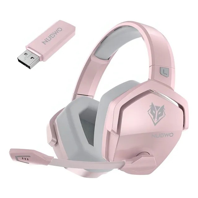 Auriculares gamer inalámbricos Nubwo Gamer Wireless Bluetooth G06-BT G06-BT-3031 rosa