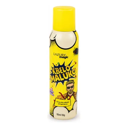 Tinta Spray Cabelo Colorido Infantil Adulto Lavável Festa Amarelo Neon
