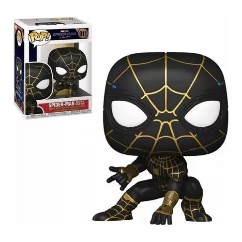 Figura De Acción Funko Pop! Spiderman Traje Negro Dorado