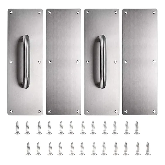 2pk Jaladera Placa Para Puertas Acero Inoxidable Placa Empuj