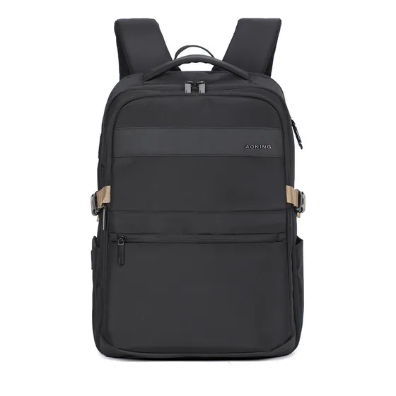 Mochila Viaje Ejecutiva Notebook Aoking Sn4041 Color Negro Diseño de la tela Lisa