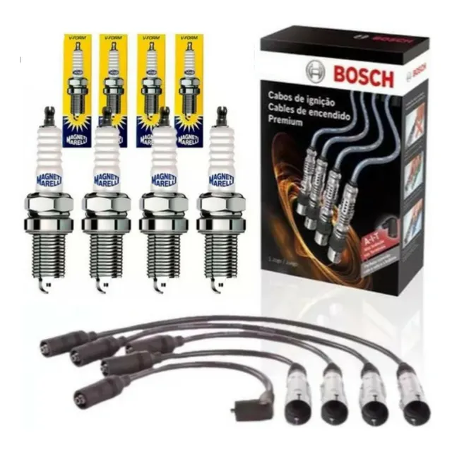 Jogo Cabos Velas Motor Ap 1.6 1.8 Gol Voyage Quadrado Alcool