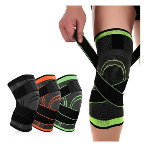 Rodillera ortopédica de compresión Crossfit Volei con tensor de rodilla, color verde