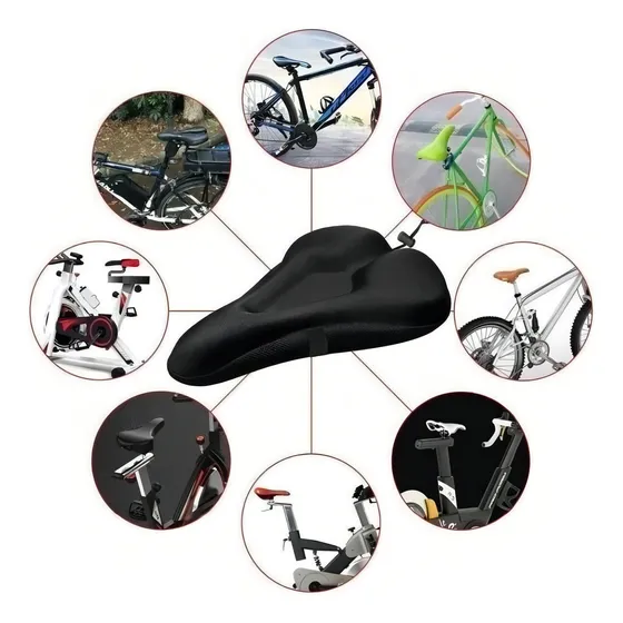 Funda Cubre Sillín Asiento Bicicleta Gel Acolchado Deportes