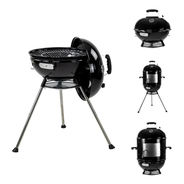 Avera Asador De Carbón Ahumador 18 Pulgadas Ac18bala Color Negro